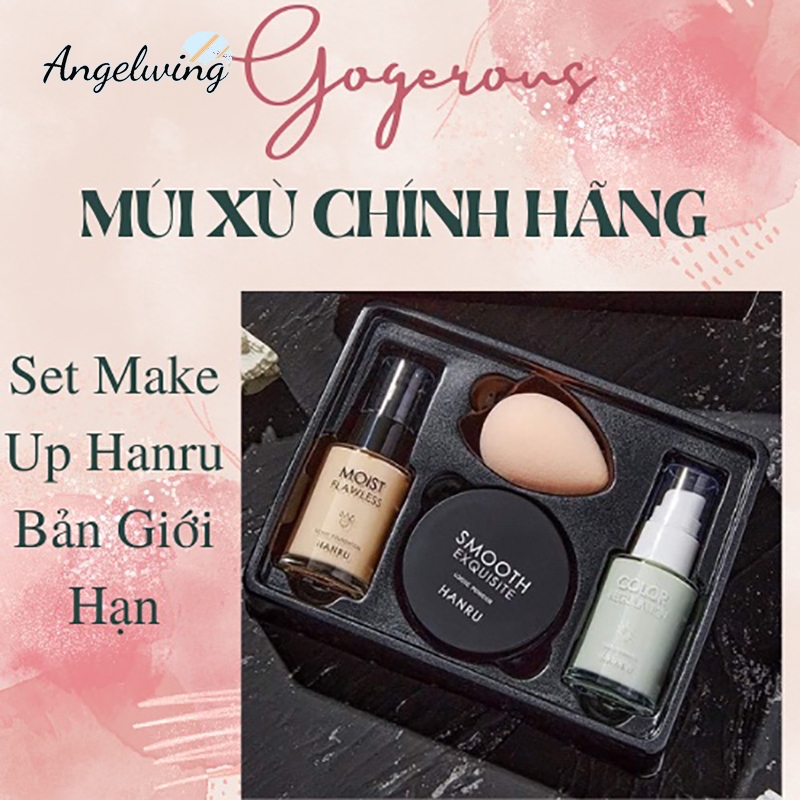 Set Kem Nền 4 Món MSMEESHU ANGELWING Chính Hãng, Bộ Phấn Nền Đa Năng Tiện Dụng