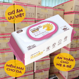 Khăn ướt Hanky (100 tờ) không hoá chất, không kích ứng, an toàn cho bé