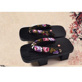 Guốc gỗ Nhật Bản dành cho Nữ, dép gỗ xỏ ngón Geta, guốc mộc quai kẹp,anime cosplay kimono, yukata