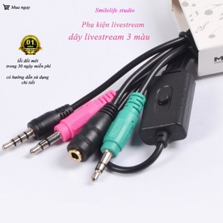 Dây Livestream Điện Thoại 3 Màu ⚡FREESHIP⚡ Đàm Thoại 2 Chiều Bingo Facebook Chất Lượng Cao , Smilelife