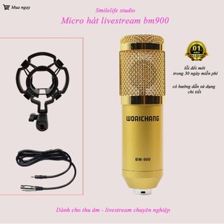 Micro Livestream BM900 ⚡HÀNG CHÍNH HÃNG⚡ Thu Âm Dùng Cho Hát Karaoke Chuyên nghiệp , Smilelife Studio