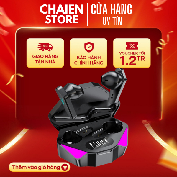 Tai Nghe Gaming X15 Không Dây Bluetooth 5.3 Giảm Tiếng Ồn, Âm Thanh Sống Động, LED RGB