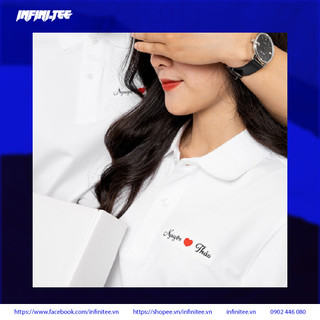 Áo Polo Premium INFINITEE Thêu Tên Của Bạn, 100% Cotton, Form Unisex