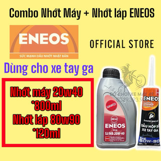 Combo eneos nhớt máy + nhớt láp dùng cho xe tay ga