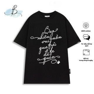 Áo Thun Vui Buồn~ Local Brand BWINDY Phong Cách Unisex Tay Lỡ Form Rộng Cổ Tròn Oversize Cotton 100%