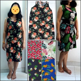 Đầm big size dáng suông a 75-90 kg, lanh thái