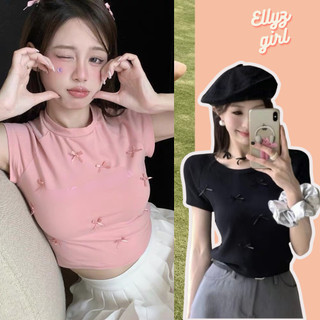 Áo phông, áo thun babytee đính nơ - ellyz bbt162_p4k9