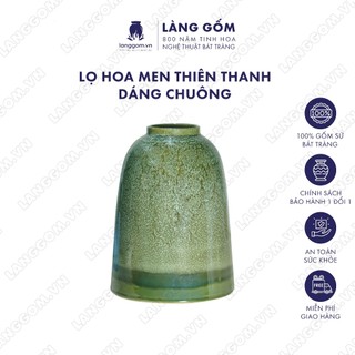 Bình hoa, lọ hoa Gốm sứ Bát Tràng cao cấp men Hỏa biến dáng chuông - dùng làm quà tặng,trang trí- Làng Gốm - TH