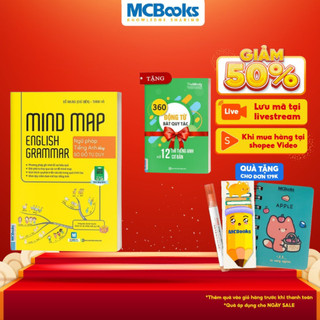 Sách - mindmap english grammar - ngữ pháp tiếng anh bằng sơ đồ tư duy tặng 360 động từ bất quy tắc và 12 thì cơ bản tron