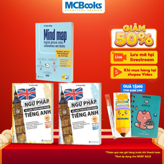 Sách - Combo Ngữ Pháp Và Giải Thích Ngữ Pháp Tiếng Anh 80/20 (Tập 1 + Tập 2) và MindMap Cụm động từ tiếng Anh MCBooks