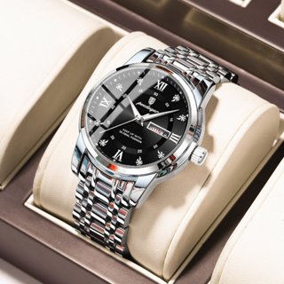 [CỰC HOT] Đồng hồ nam chính hãng Poedagar 936 viền mạ vàng cao cấp có chống nước và lịch ngày