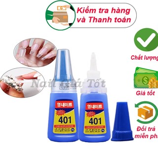 Keo 401, keo dán móng 401 loại 100% chính hãng siêu chắc 20g