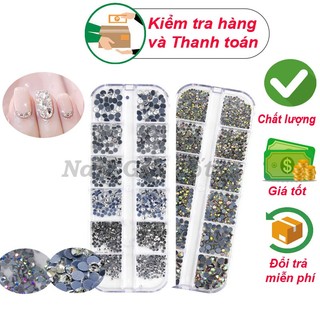 Khay đá chân keo YHB trắng ab đá chân lưới đính móng cao cấp