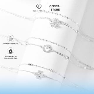Lắc Tay Bạc Blue Peach Four Leaf VN LT605