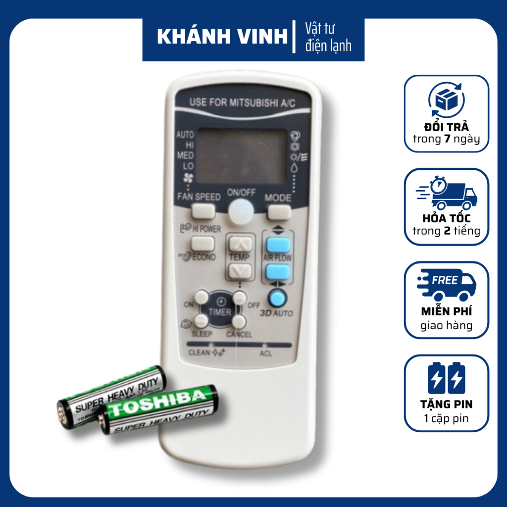 REMOTE máy lạnh MITSUBISHI HEAVY (3D), điều khiển máy lạnh MITSUBISHI, remote điều hòa MITSUBISHI He