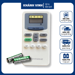 Remote máy lạnh hitachi vuông, remote hitachi, điều khiển điều hòa hitachi