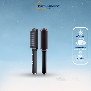Lược Điện Chải Tóc Tạo Kiểu 3In1 Đa Năng Kiêm Máy Uốn, Duỗi, Ép Tóc Tạo Kiểu Chống Xơ Rối ( Giá Rẻ )
