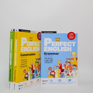 Combo 3 Sách Ăn Dặm Tiếng Anh: Perfect English Vocabulary + Perfect English Grammar + Perfect English Conversation