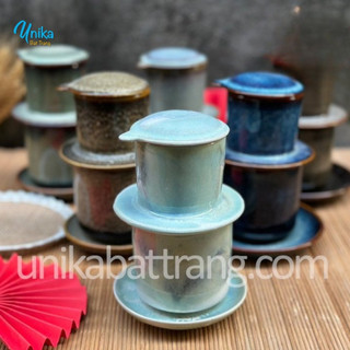 Bộ phin pha cà phê gốm sứ (6 màu)  - Phin Pha Cafe Gốm Bát Tràng