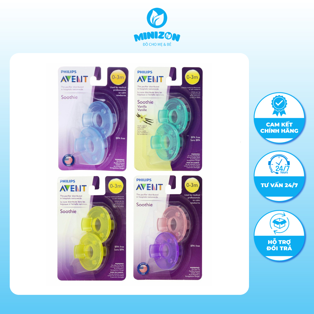 Sét 2 ty giả Avent Soothie 0-3m
