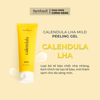Tẩy tế bào chết Ottie Calendula LHA Mild Peeling Gel giúp làm sạch da, giữ ẩm, chiết xuất từ hoa cúc - (120ml)