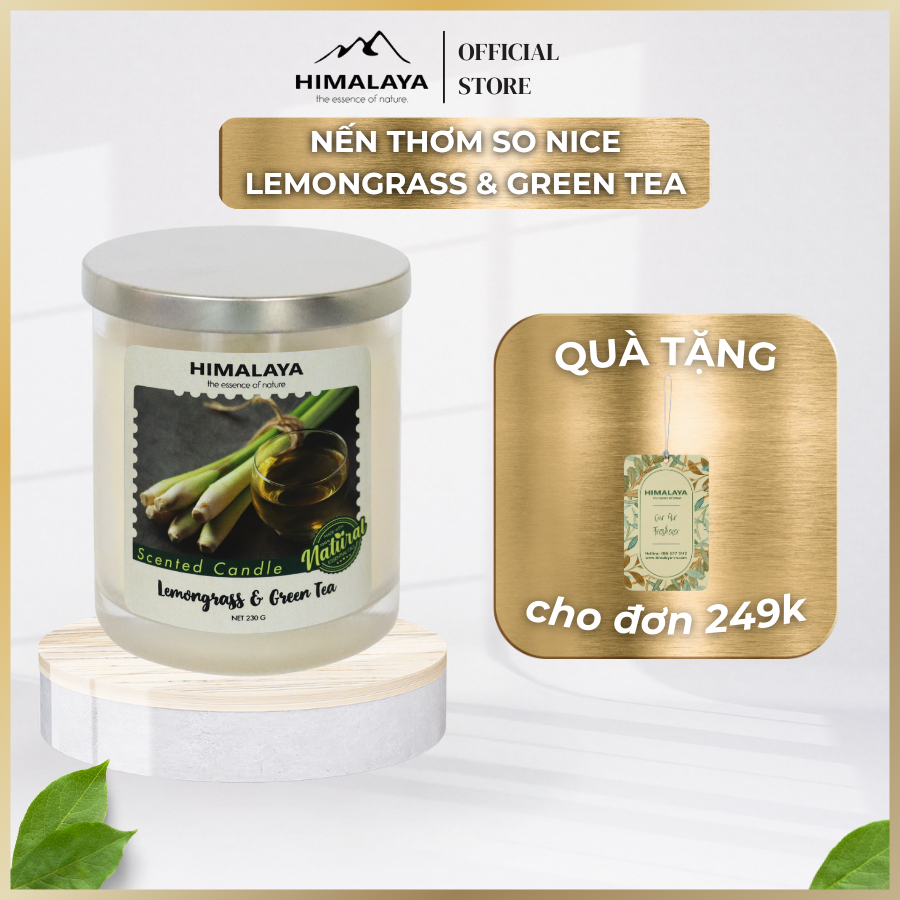 Nến Thơm Himalaya Lemongrass &amp; Green Tea (230g)