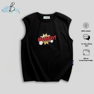 Áo Ba Lỗ Nam BL02 In Họa Tiết Local Brand BWindy Tank Top Nam Chất Vải Cotton Dày Dặn Thoải Mái