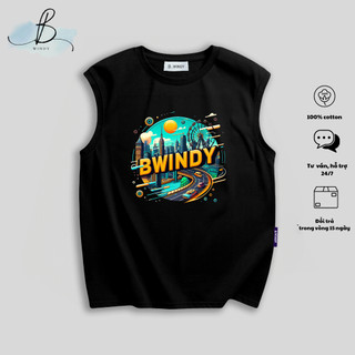 Áo Ba Lỗ Nam BL03 In Họa Tiết Local Brand BWindy Tank Top Nam Chất Vải Cotton Dày Dặn Thoải Mái