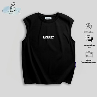 Áo Ba Lỗ Nam In Họa Tiết BL01 Local Brand BWindy Tank Top Nam Chất Vải Cotton Dày Dặn Thoải Mái