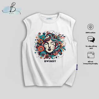 Áo Ba Lỗ Nam BL04 In Họa Tiết Local Brand BWindy Tank Top Nam Chất Vải Cotton Dày Dặn Thoải Mái