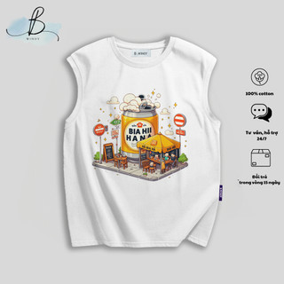 Áo Ba Lỗ Nam BL05 In Họa Tiết Local Brand BWindy Tank Top Nam Chất Vải Cotton Dày Dặn Thoải Mái