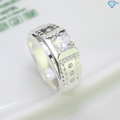 Nhẫn bạc nam đính đá cao cấp, trang sức bạc nam 925 sang trọng NNA0563 - Trang Sức TNJ