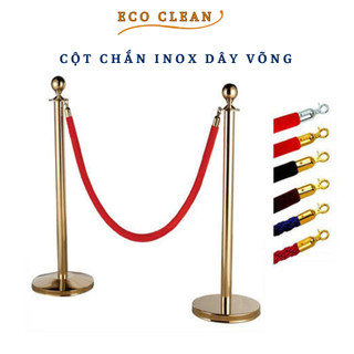 Cột chắn inox dây nhung, dây thừng, cột phân luồng, trưng bày sản phẩm sự kiện