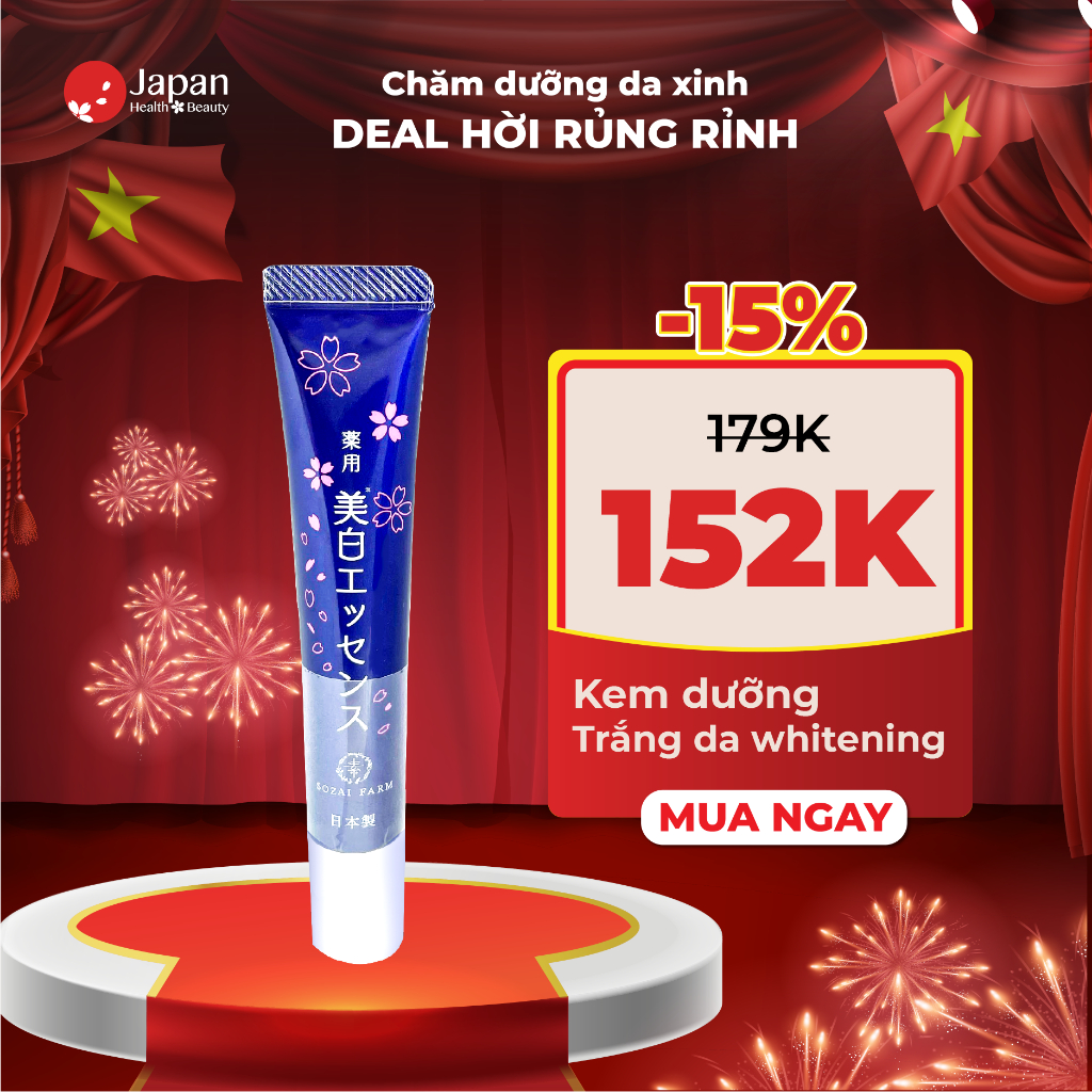 [MỚI] Serum dưỡng trắng da Whitening Sozai Farm Nhật Bản 20g