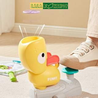 Đồ chơi vận động hứng đĩa bay hình chú vịt vàng ngộ nghĩnh, đồ chơi vận động cho bé, đồ chơi đĩa bay tung hứng