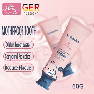 OLAFUR Kem đánh răng trẻ em , kem đánh răng nuốt được cho bé từ 6 tuổi đến 12 tuổi, tuýp 60g
