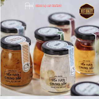 Combo 12 Hũ Thủy Tinh Tròn Nắp Thiếc  Đựng Sữa Chua, Yến, Pannacotta 50ml - 100ml 150ml 200ml Chai Lọ An Khánh