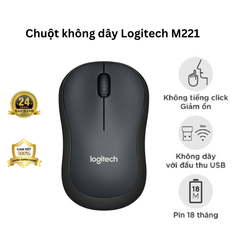 Chuột máy tính không dây Logitech M221