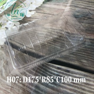 100 hộp nhựa trong H07 đựng thực phẩm dùng 1 lần