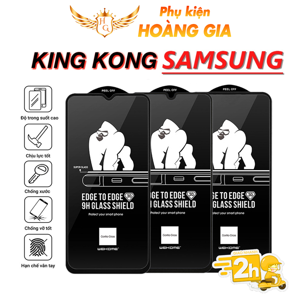 Kính cường lực Kingkong Samsung a03s a12 a13 a04 a32 a14 a24 a34 a54 s21 fe a53 a13 a23 a73 a72 a52 a22 a71 a50 [WK-3D]
