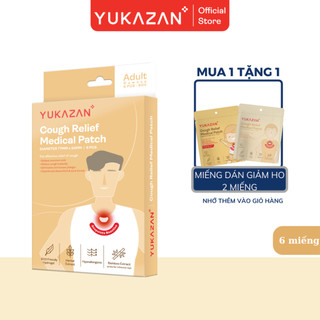 MUA 1 TẶNG GÓI 2 MIẾNG - Miếng Dán Giảm Ho Yukazan Cho Người Lớn - Hộp 6 Miếng Giảm ho - Giảm đờm