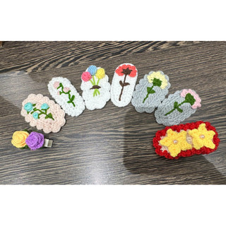 Kẹp tóc len - dạng bấm