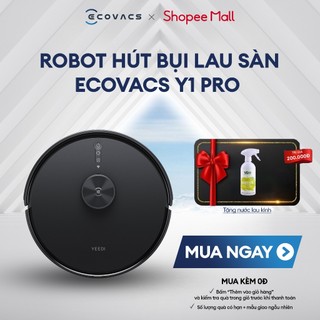 Robot hút bụi lau nhà thông minh Ecovacs Yeedi Y1 Pro / Ecovacs Y1 Pro Plus - Lực hút 6500Pa - Chống va chạm, chống rơi