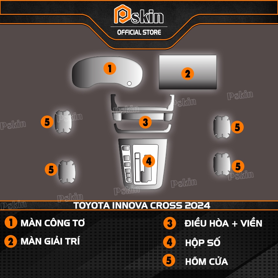 [INNOVA CROSS] Dán PPF trong suốt bảo vệ nội thất xe INNOVA CROSS