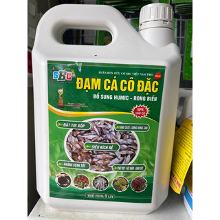 Đạm cá SBC can 5L mẫu mới, bổ sung thêm Humic & rong biển