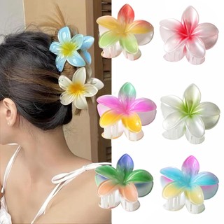 Kẹp tóc móng vuốt hoa sứ Jengiang nhiều màu sắc phong cách Hawaii Kẹp hoa trên bãi biển hoang dại