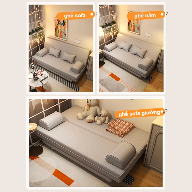SUNNY BIERE Ghế sofa giường đa năng có Sofa giường Gấp 2 trong 1 chất liệu vải nhung vỏ ga tháo da vệ sinh được | BigBuy360 - bigbuy360.vn