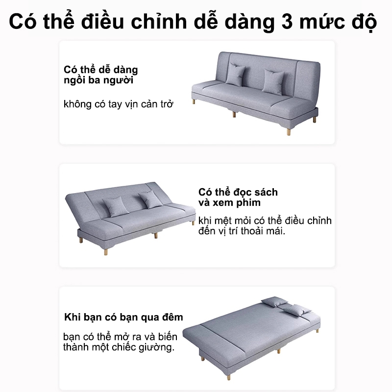 SUNNY BIERE Ghế sofa giường đa năng có Sofa giường Gấp 2 trong 1 chất liệu vải nhung vỏ ga tháo da vệ sinh được | BigBuy360 - bigbuy360.vn
