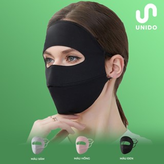  Khẩu trang vải che kín mặt - Chống nắng chống tia UV 99% - Thấm hút mồ hôi - Mẫu mới nhất UNIDO K08 