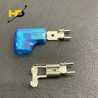 Bộ cắm cốt 6.3mm gồm chân cắm cốt thẳng+đầu cốt gập vuông chữ l+ vỏ bọc cốt